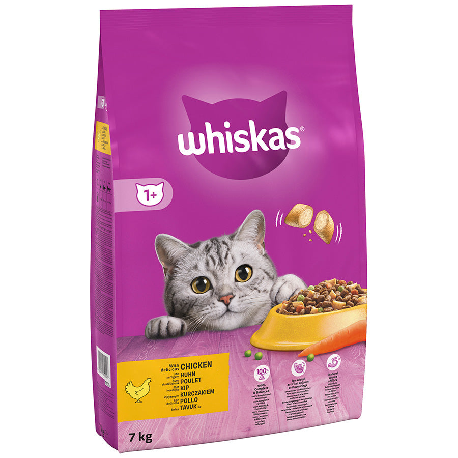 Whiskas 1+ Dry Adult Cat Food Chicken 7kg