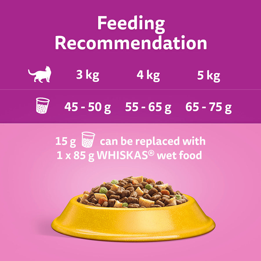 Whiskas 1+ Dry Adult Cat Food Chicken 7kg