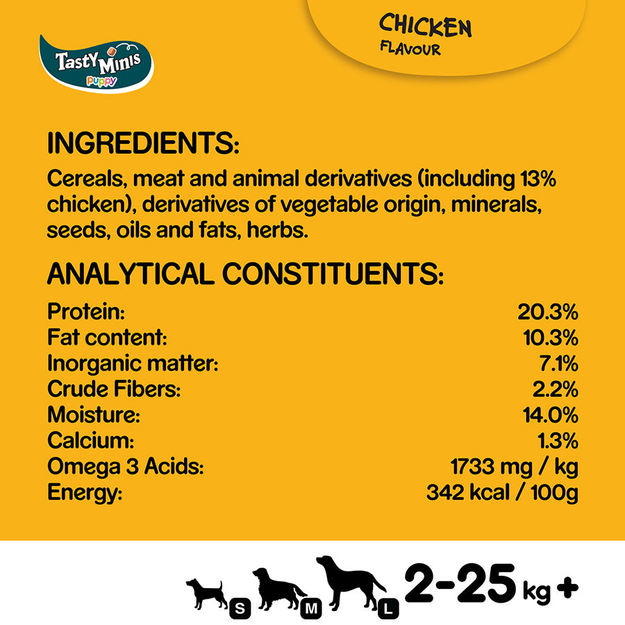 Pedigree Puppy Treats Chicken Chewy Cubes Mini 125g