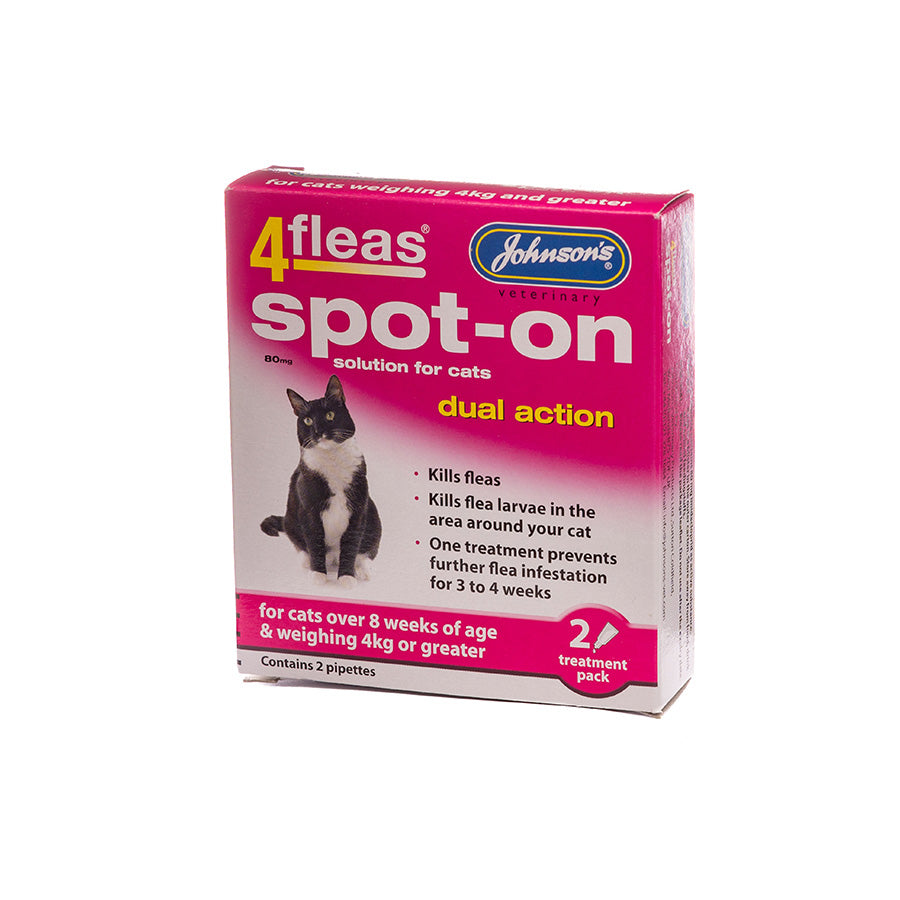 Johnsons 4fleas Spot-On For Cats Over 4kg 2 Pack