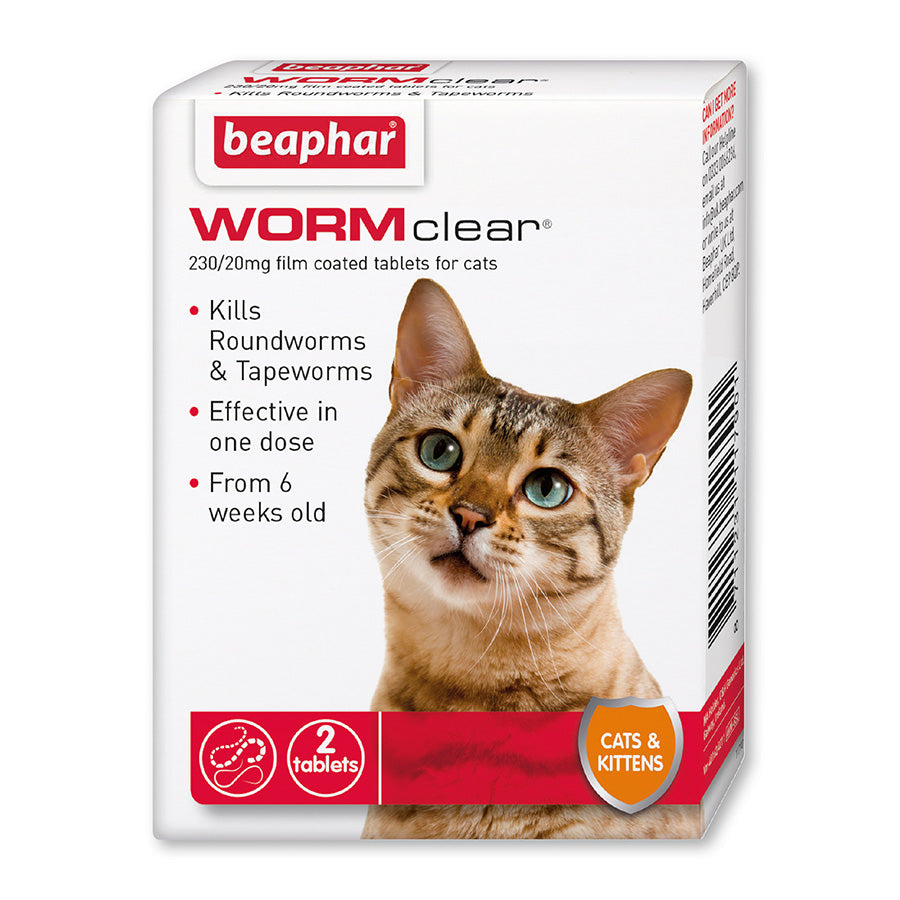 Beaphar WORMclear Worming Tablets for Cats 2 Tablets