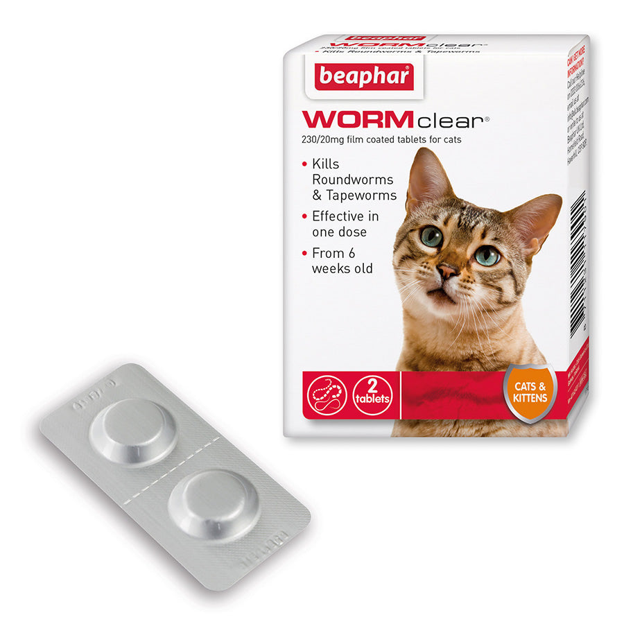 Beaphar WORMclear Worming Tablets for Cats 2 Tablets