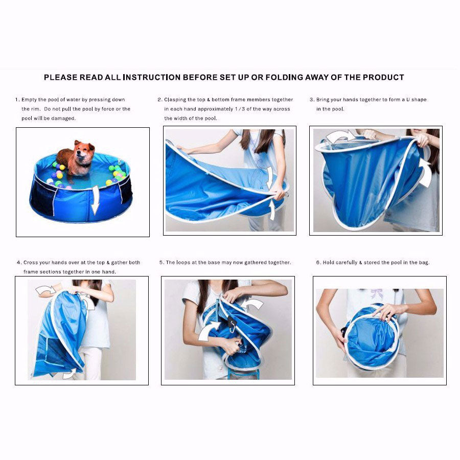 Sunny Daze Dog Paddling Pool Blue