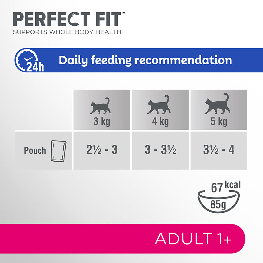 Perfect Fit Advanced Nutrition Wet Adult Cat Food Mixed In Gravy 12x85g