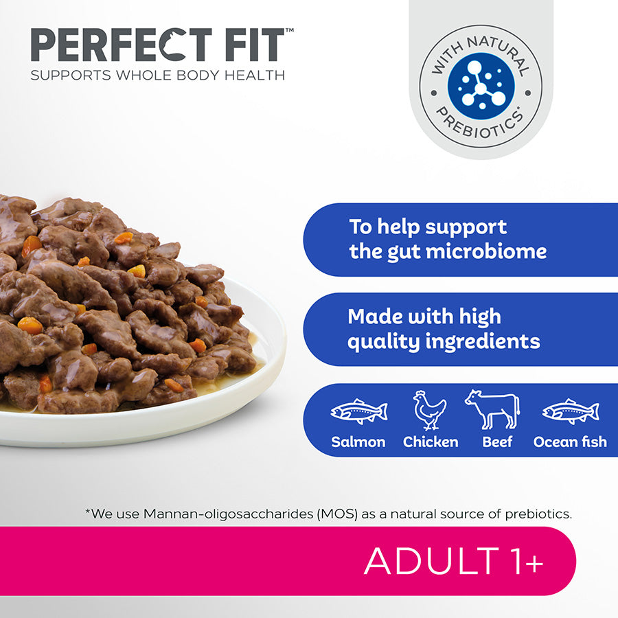Perfect Fit Advanced Nutrition Wet Adult Cat Food Mixed In Gravy 12x85g