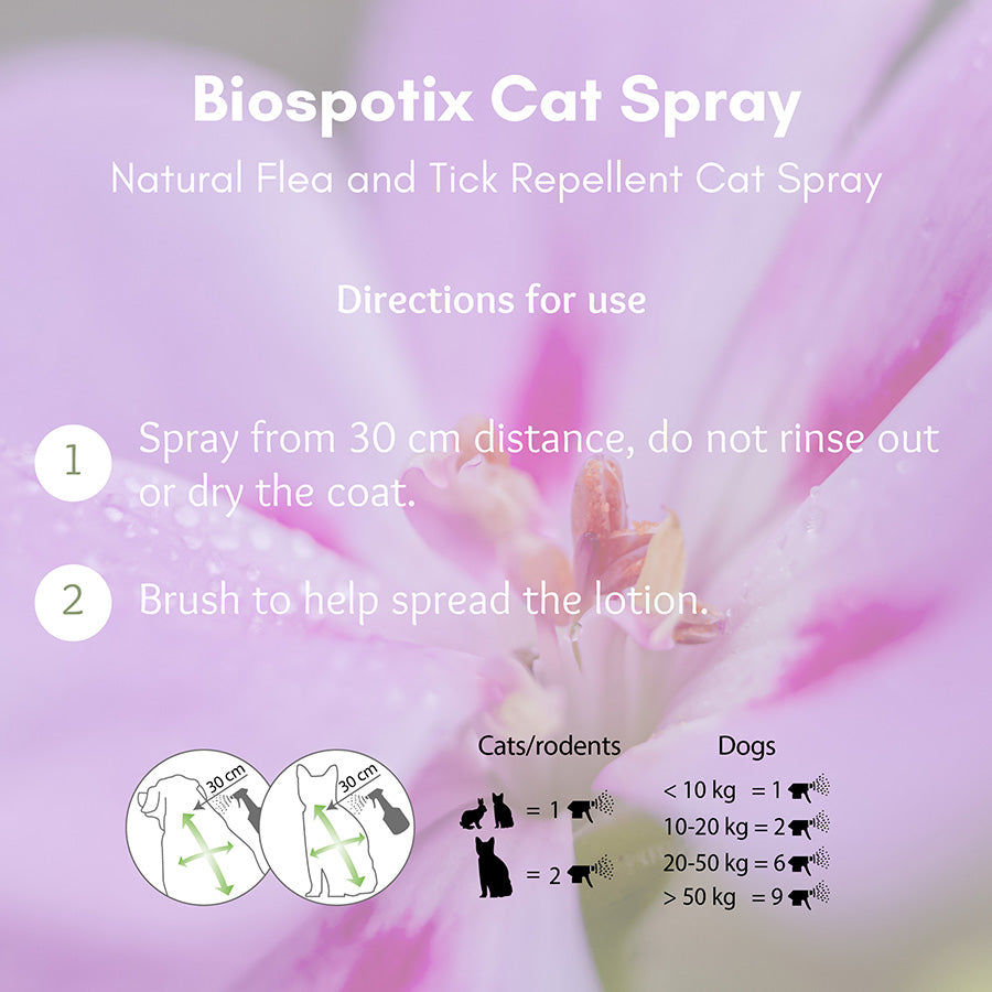 BIOGANCE Biospotix Natural Flea & Tick Repellent Cat Spray 500ml
