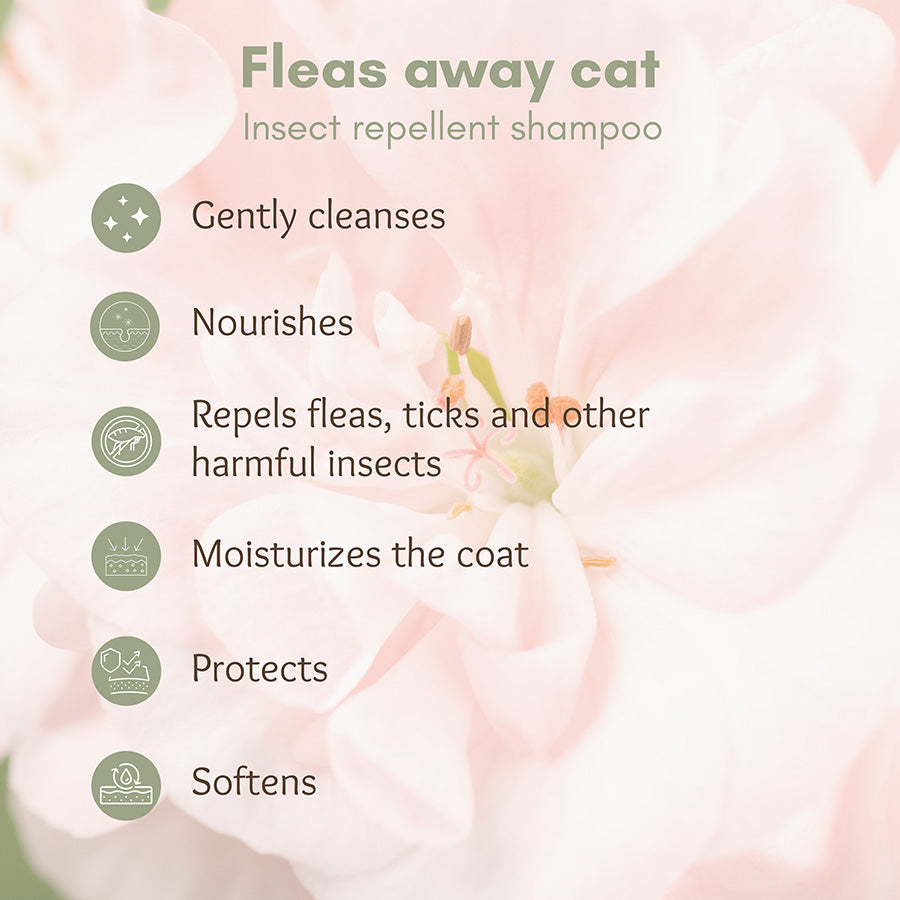 Biogance Fleas Away Anti-Parasite Cat Shampoo With Geraniol & Aloe Vera 250ml