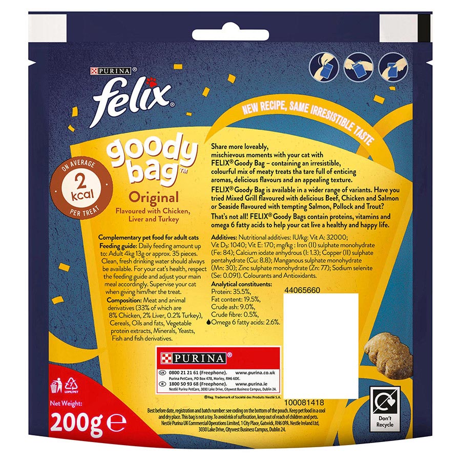 Felix Goody Bag Cat Treats Original Mix 200g