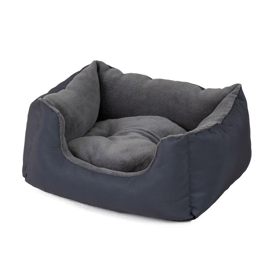 Pets at Home Fleece Square Dog Bed Charcoal Small