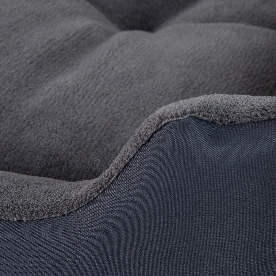 Pets at Home Fleece Square Dog Bed Charcoal Medium