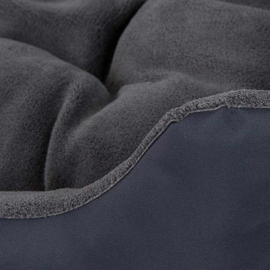 Pets at Home Fleece Square Dog Bed Charcoal Large