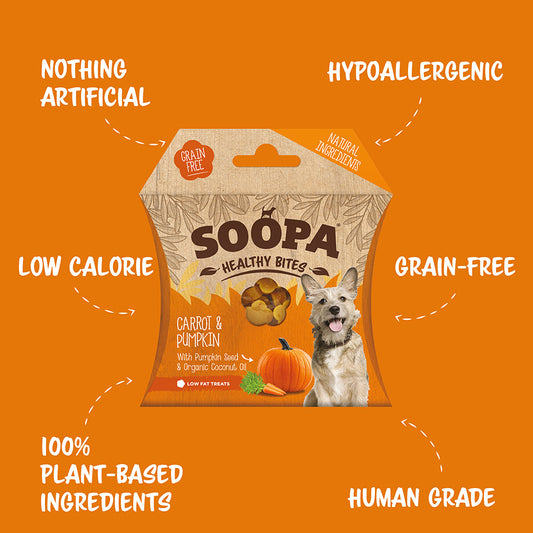 Soopa Healthy Bites Dog Treat Carrot & Pumpkin 50g