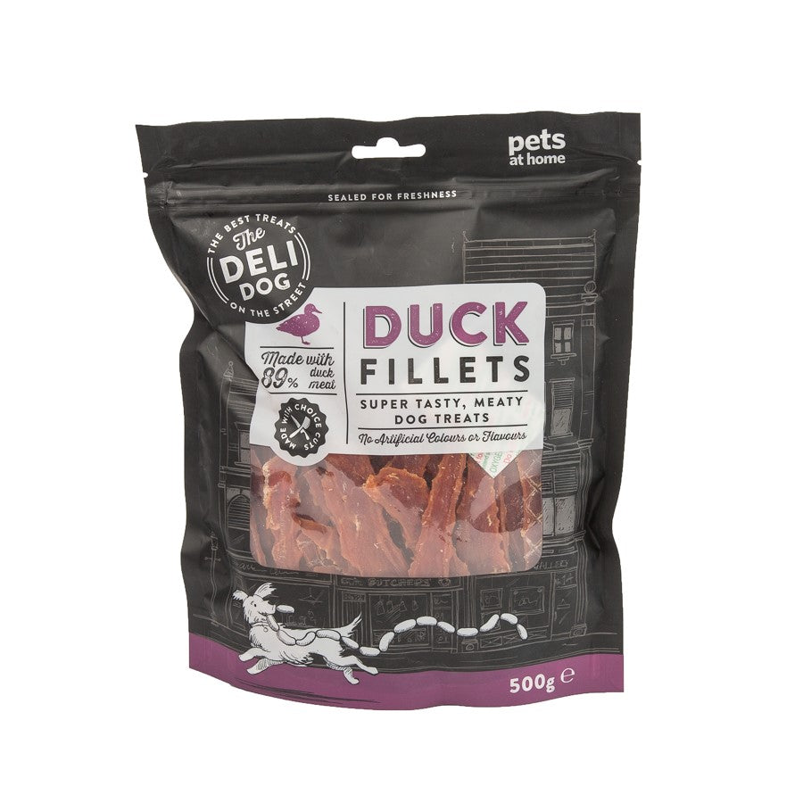 The Deli Dog Duck Fillets Dog Treats 500g