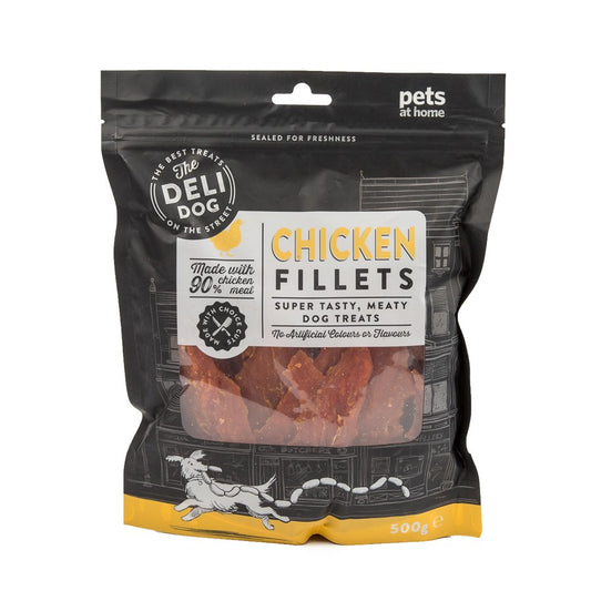 The Deli Dog Chicken Fillets Dog Treats 500g