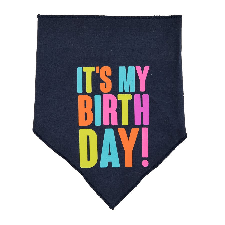 Party Dog Birthday Bandana Dog Navy Medium/Large