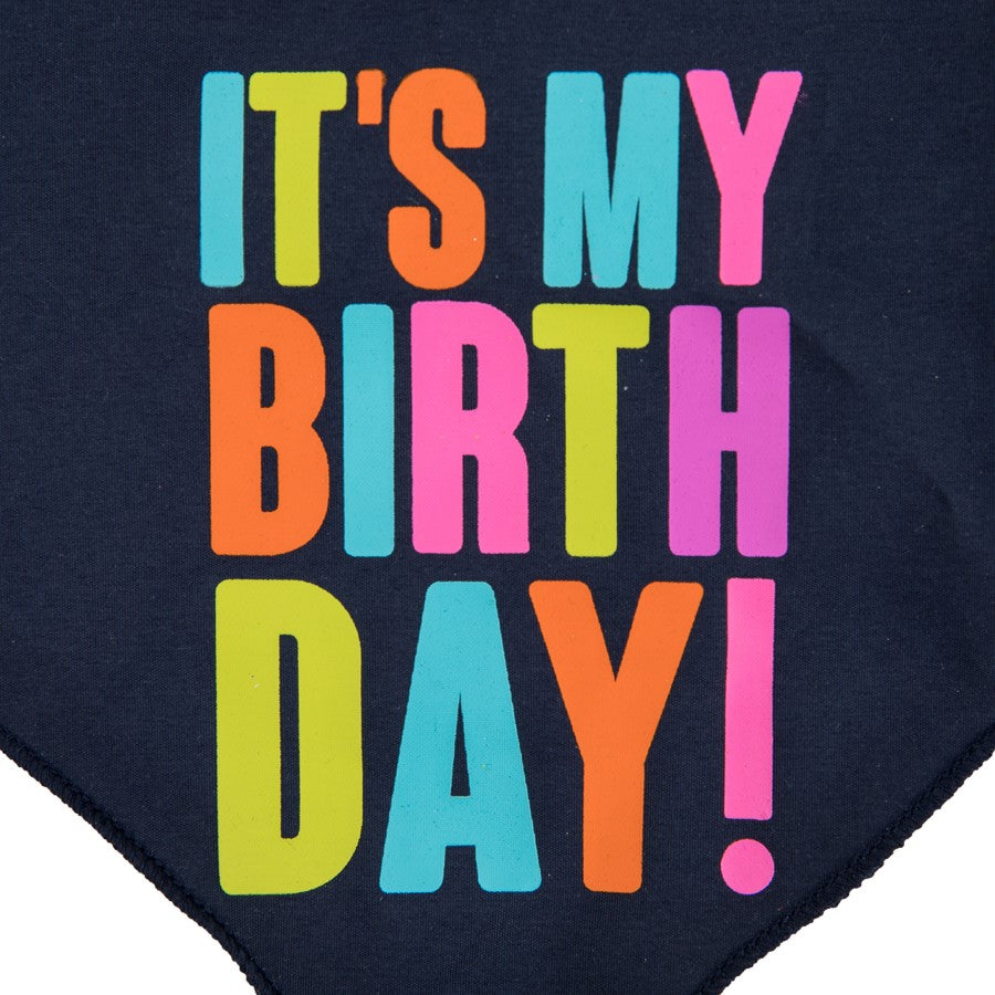 Party Dog Birthday Bandana Dog Navy Medium/Large