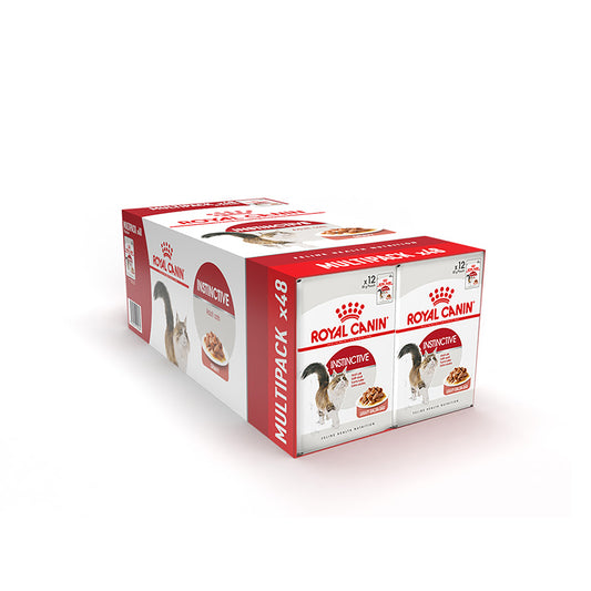 Royal Canin Feline Instinctive Adult Wet Cat Food In Gravy 48x85g
