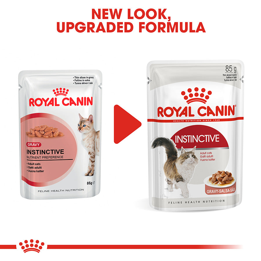 Royal Canin Feline Instinctive Adult Wet Cat Food In Gravy 48x85g