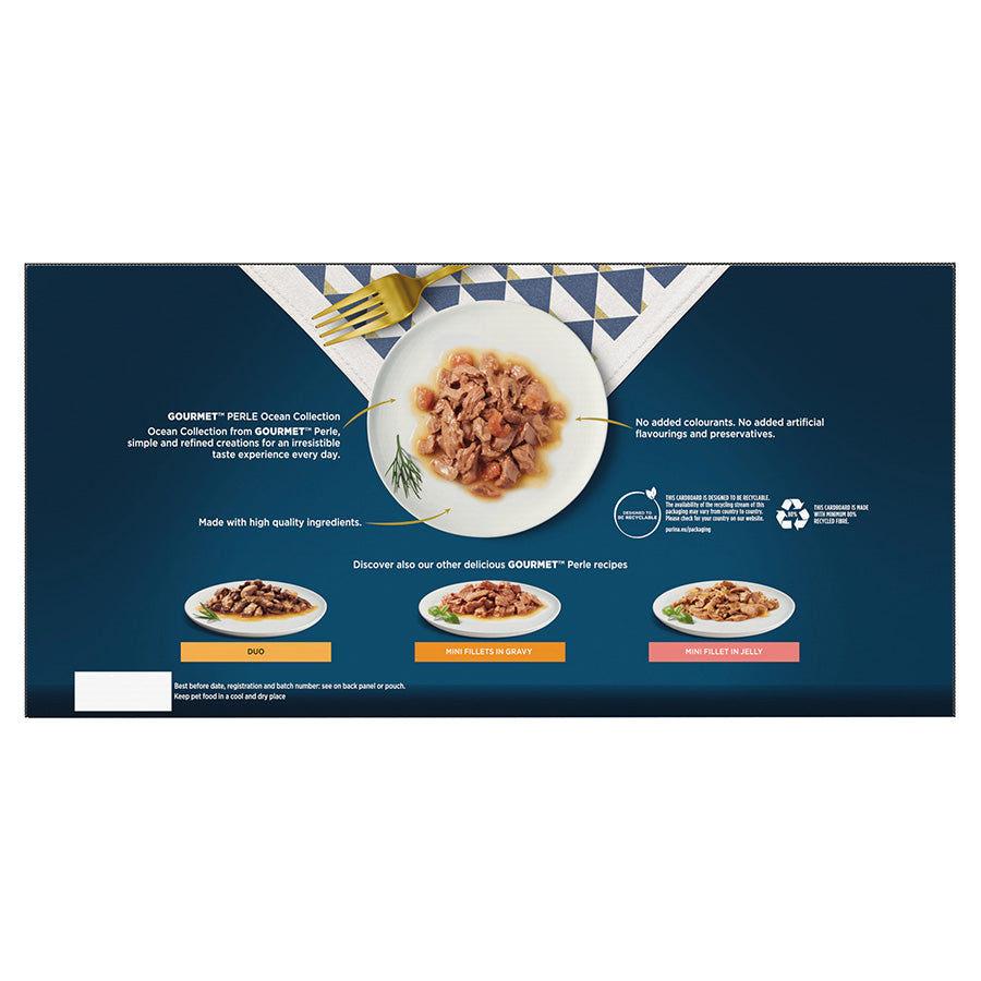 Gourmet Perle Wet Cat Food Ocean Collection 60x85g