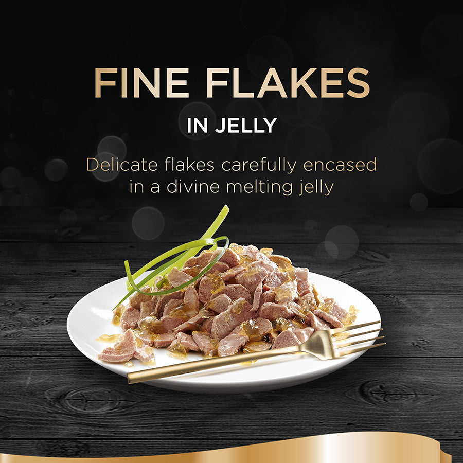 Sheba Fine Flakes Wet Adult Cat Food Fish In Jelly 40x85g