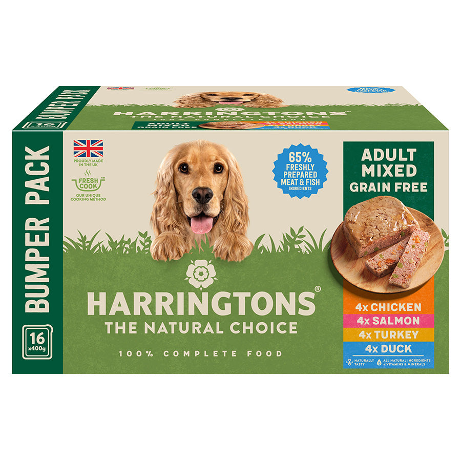 Harringtons Grain Free Wet Dog Food Mixed Selection 16x400g