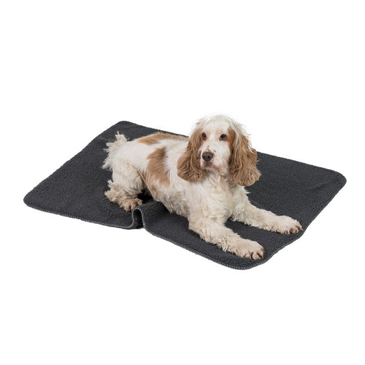 Pets at Home Teddy Dog Blanket Grey