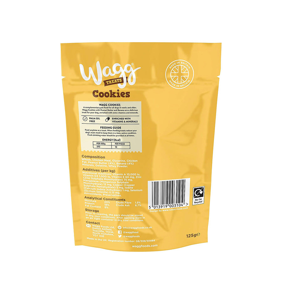 Wagg Dog Treats Cookies with Peanut Butter & Banana 125g
