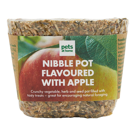 Pets at Home Small Animal Nibble Pot Treats with Apple, Camomile or Beetroot 75g