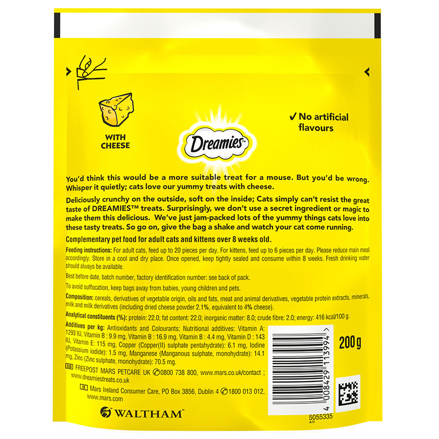 Dreamies Cat Treat Biscuits with Cheese 200g