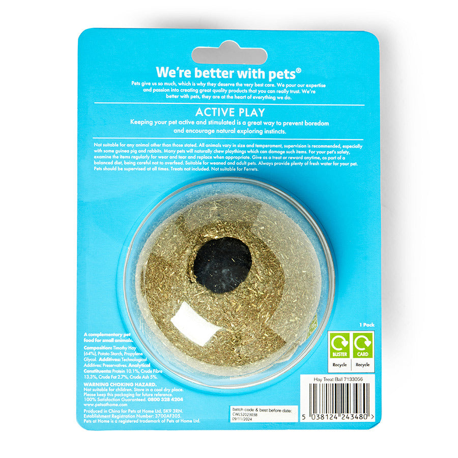 Pets at Home Small Animal Hay Treat Ball
