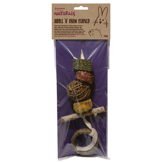 Rosewood Naturals Nibble 'n' Gnaw Stacker Small Animal Treat 100g