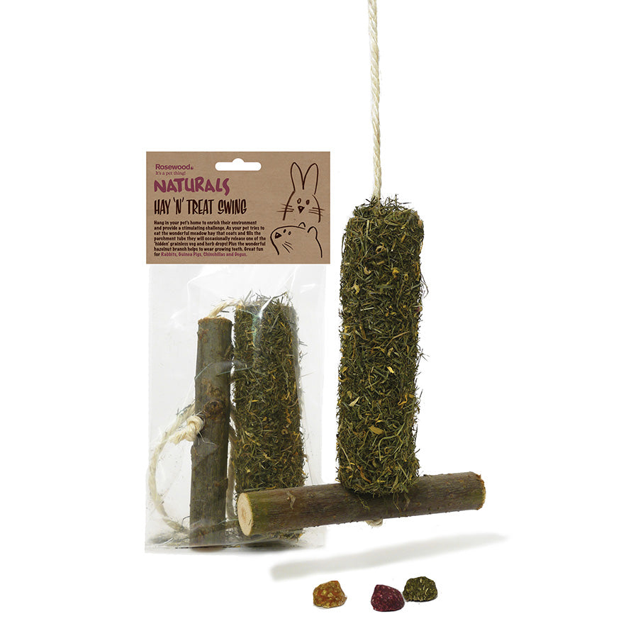 Rosewood Naturals Hay 'n' Treat Swing for Small Animals