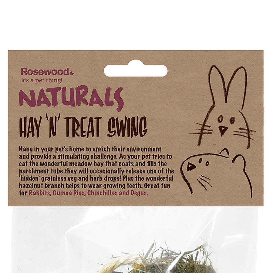Rosewood Naturals Hay 'n' Treat Swing for Small Animals