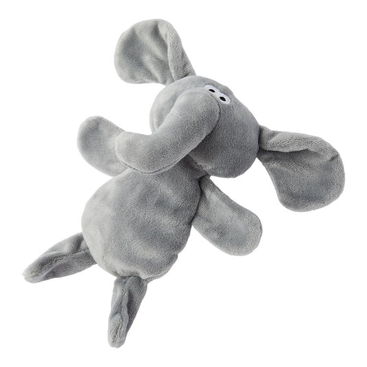 Pets at Home Elephant Flattie Crackle & Squeak Dog Toy Mini