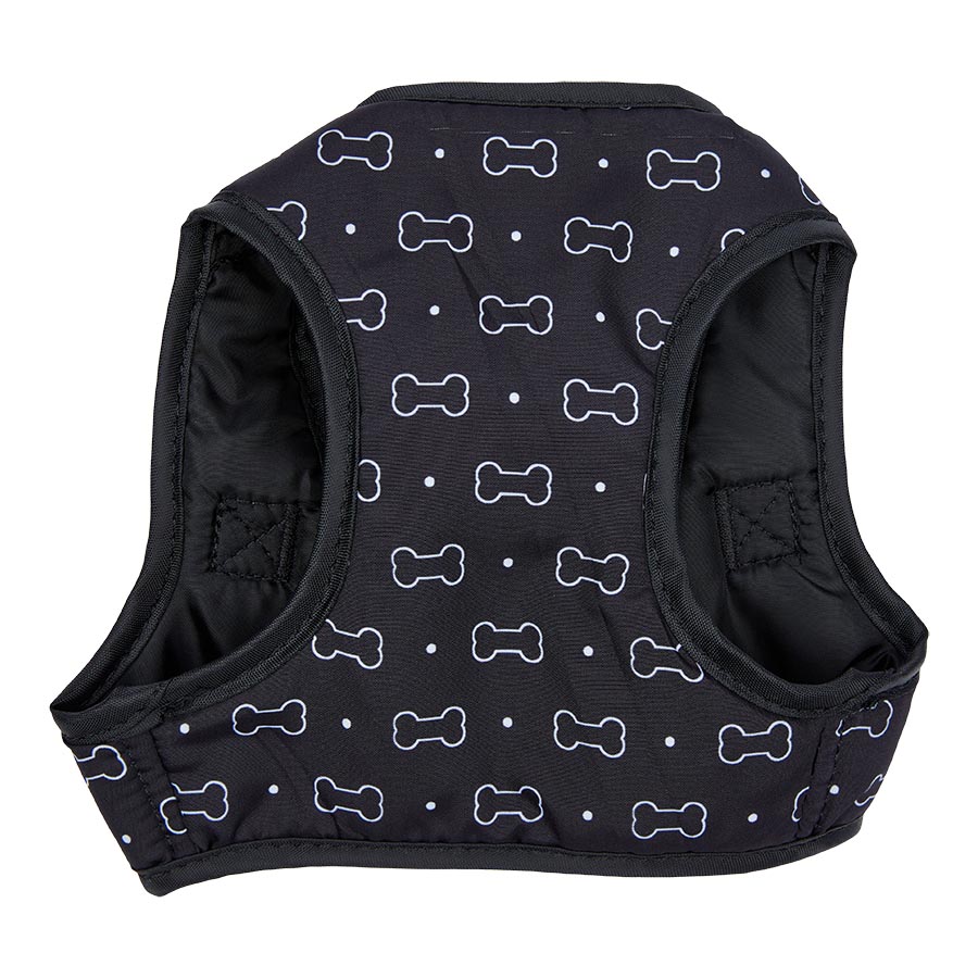 Pets at Home Bone Print Dog Harness Black