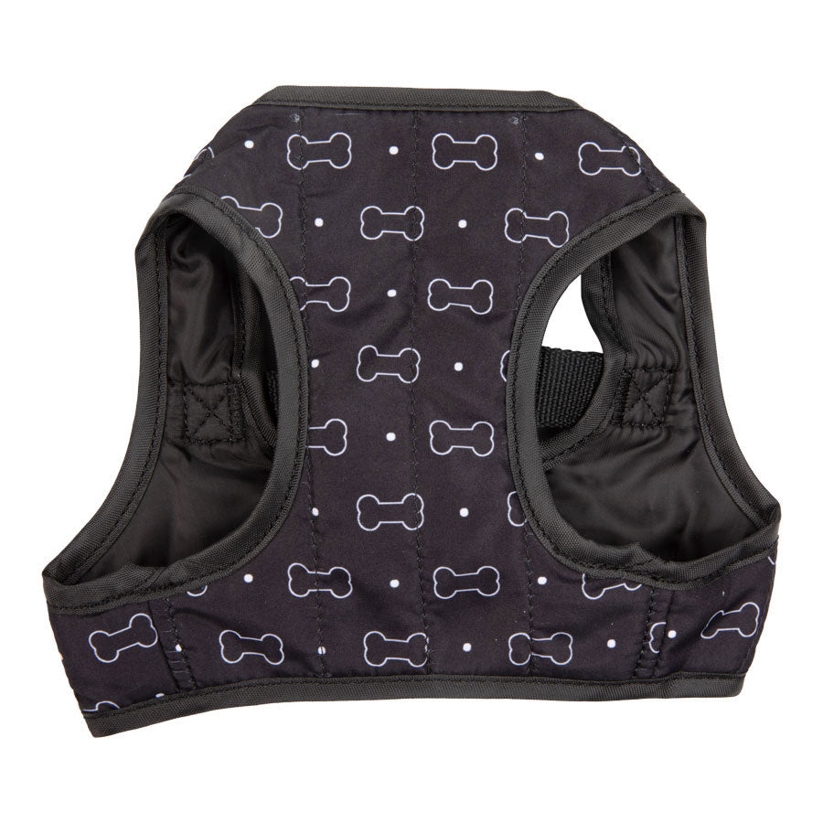 Pets at Home Bone Print Dog Harness Black