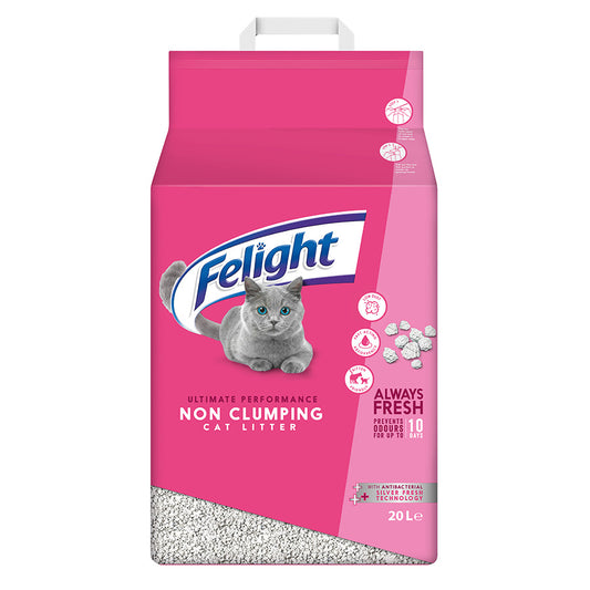 Felight Ultimate Performance Antibacterial Non-Clumping Cat Litter 20L
