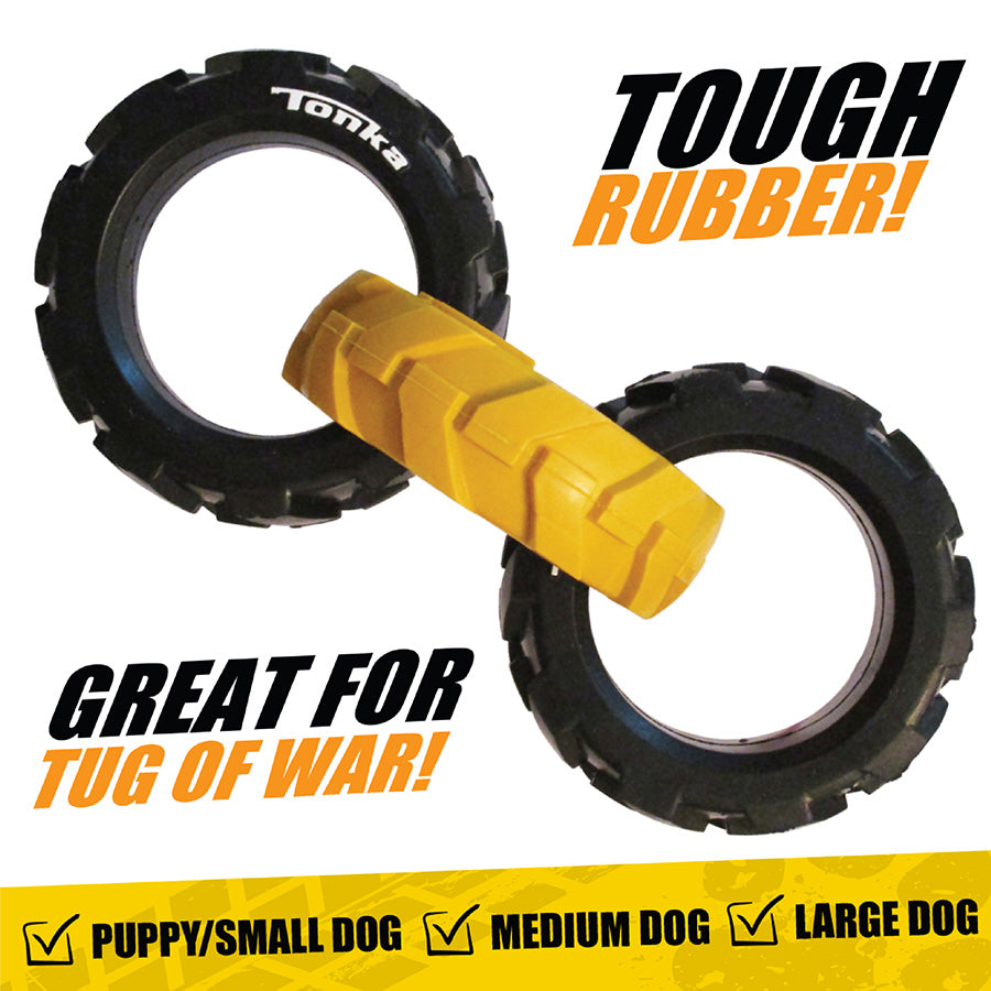 Tonka Flex Tread 3-Ring Tug Dog Toy