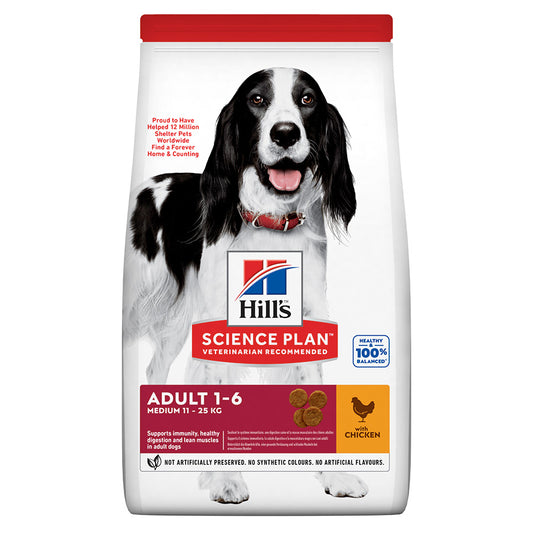 Hill's Science Plan Medium Breed Adult Dry Dog Food Chicken 14kg