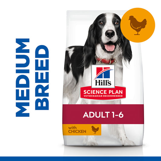 Hill's Science Plan Medium Breed Adult Dry Dog Food Chicken 14kg