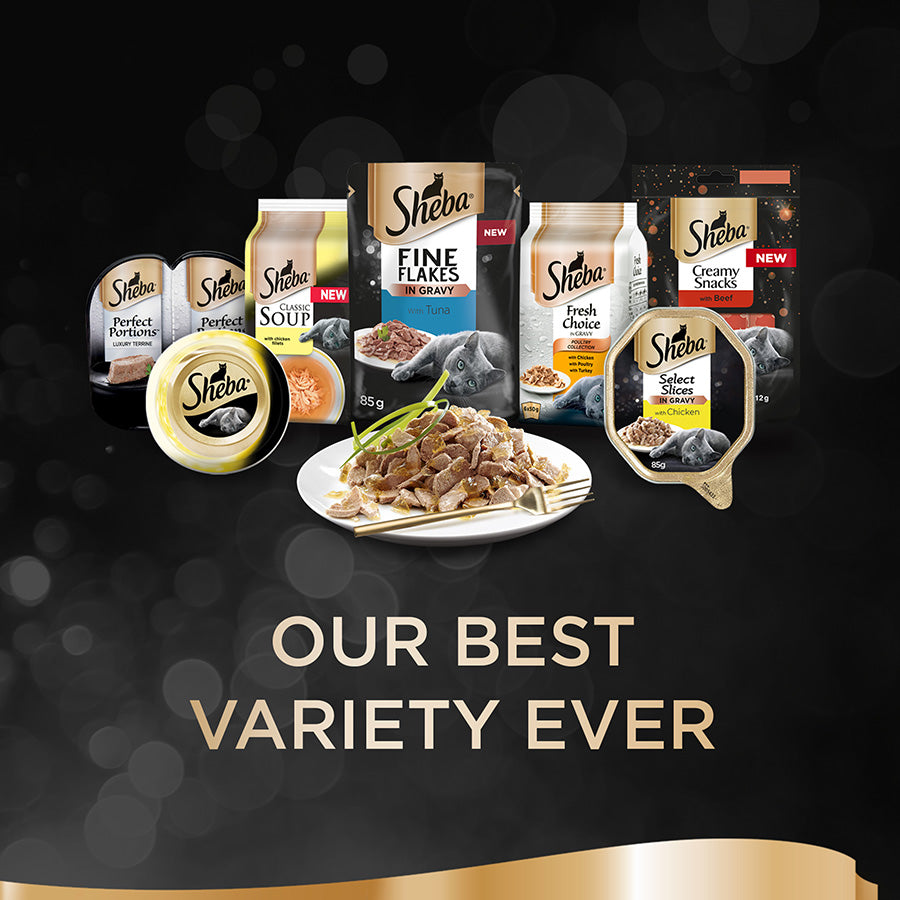 Sheba Fine Flakes Adult Wet Cat Food Poultry In Jelly Giant 80x85g