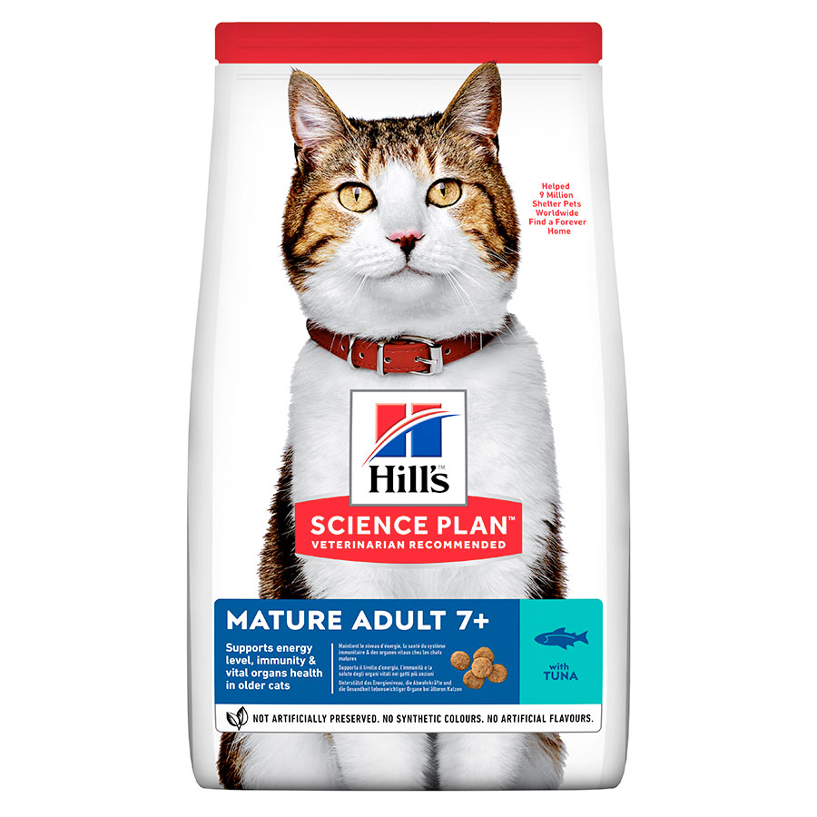 Hill's Science Plan Mature Adult Dry Cat Food Tuna 10kg