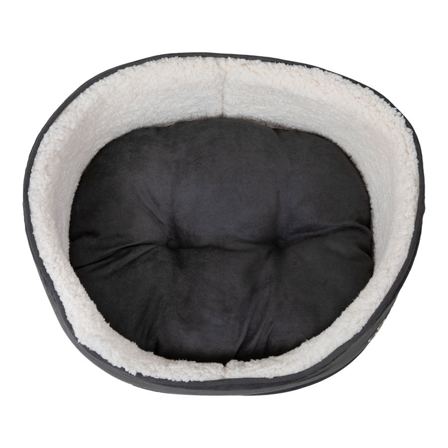 Pets at Home Teddy Oval Dog Bed Grey X Small