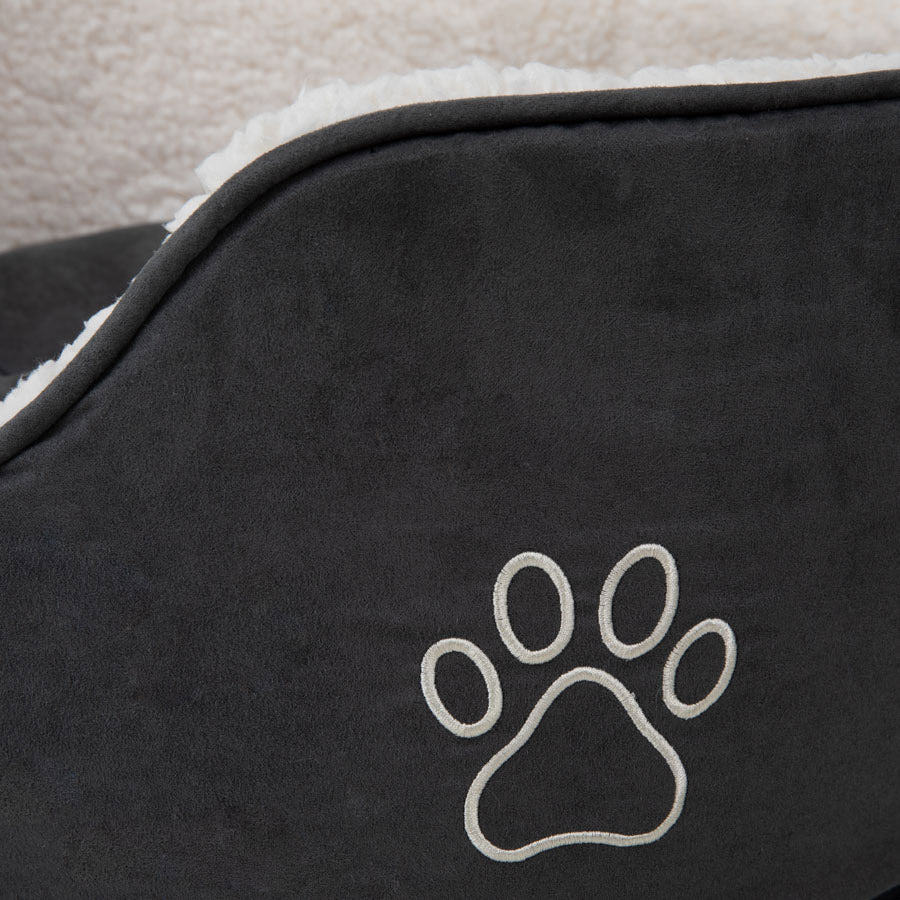 Pets at Home Teddy Oval Dog Bed Grey X Small