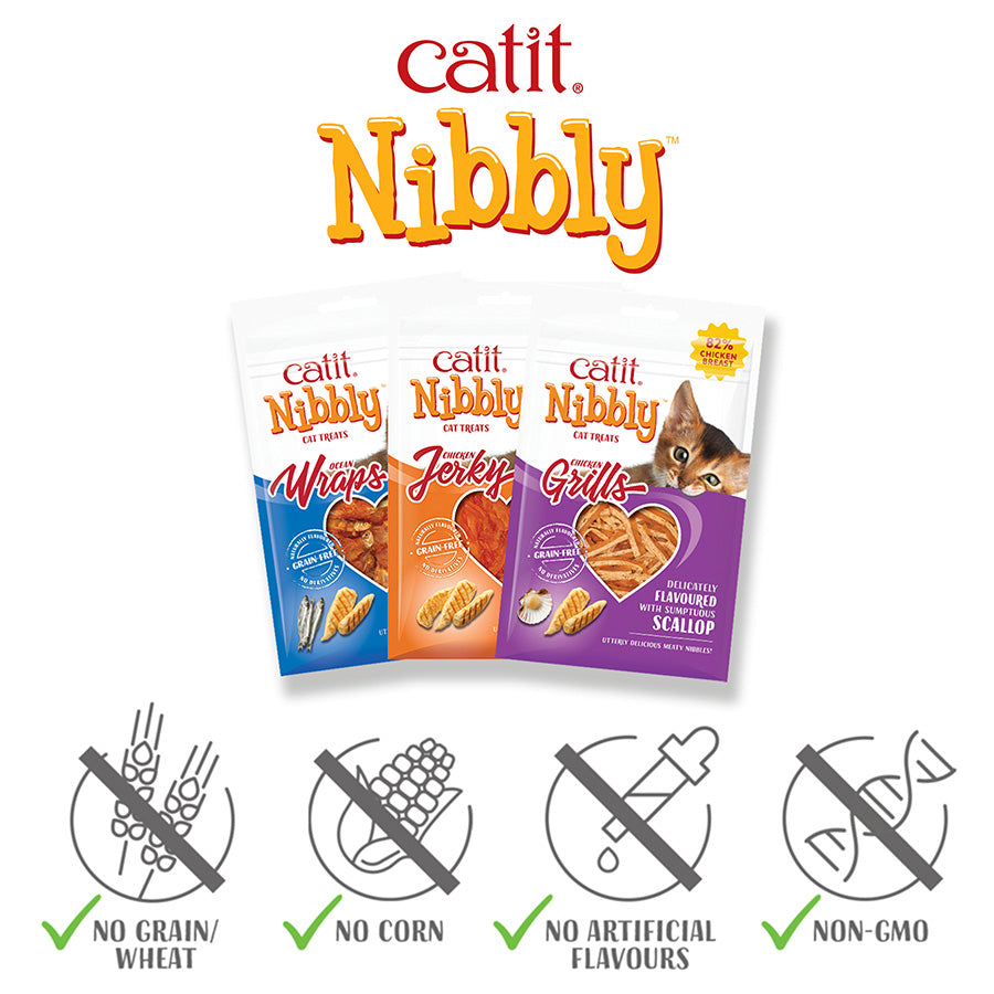Catit Nibbly Wraps Cat Chicken Treats 30g