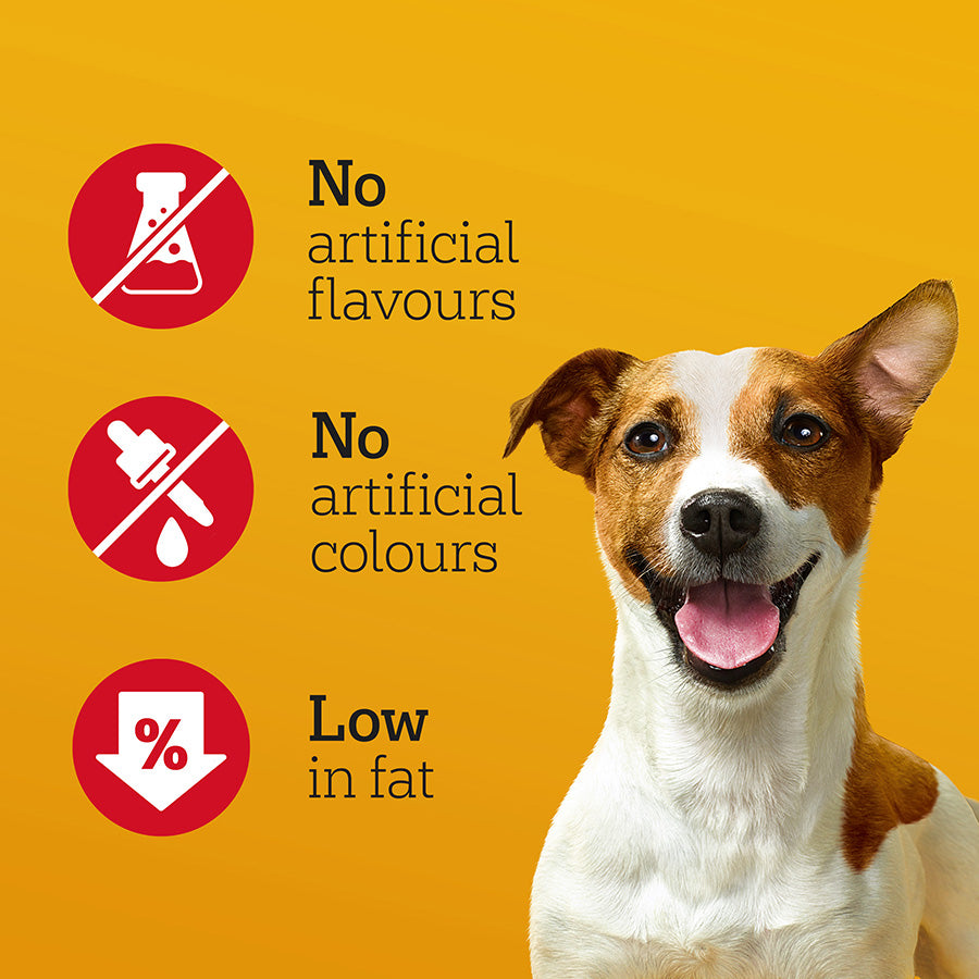 Pedigree Jumbone Mini Small Adult Dog Treats Beef & Poultry 4 Pack