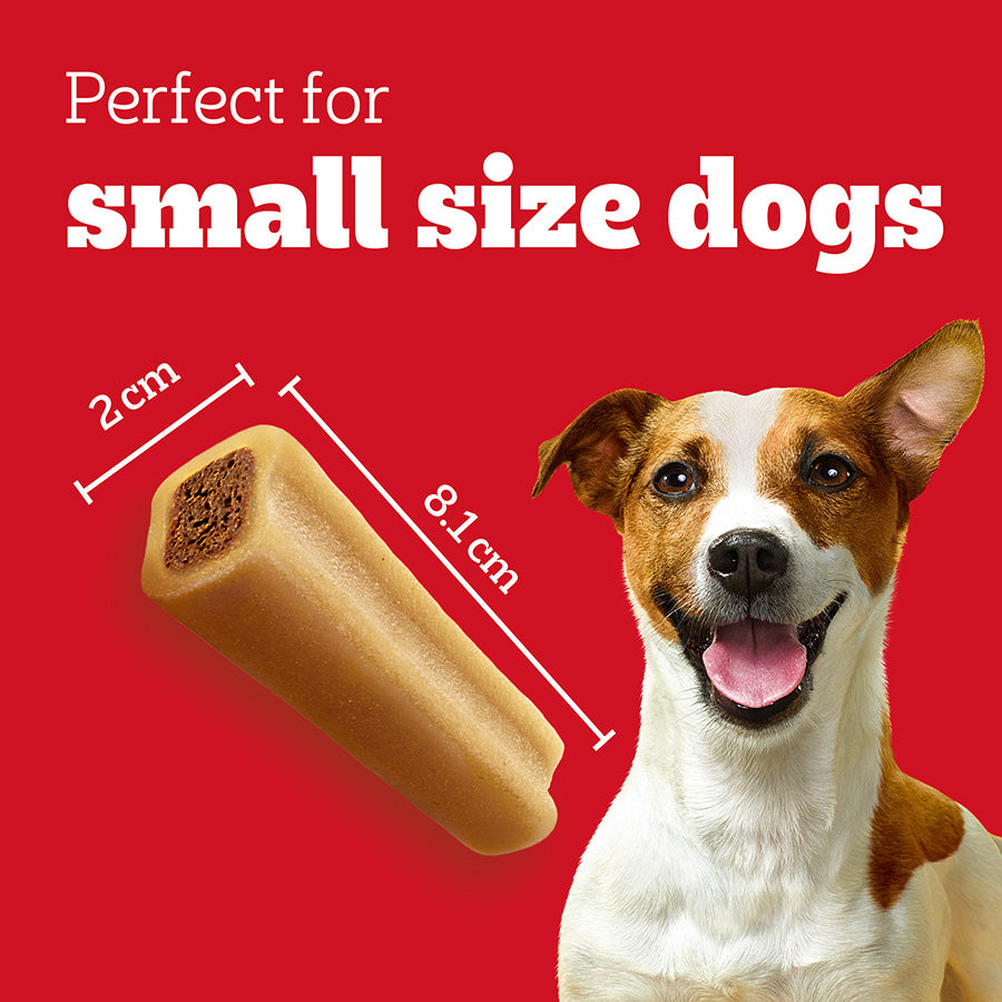 Pedigree Jumbone Mini Small Adult Dog Treats Beef & Poultry 4 Pack