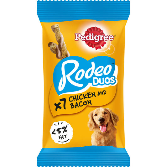 Pedigree Rodeo Duos Dog Treats Chicken & Bacon 123g