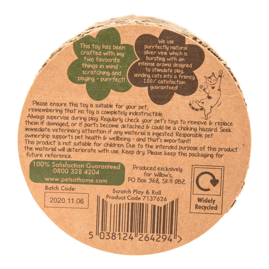 Willow's Scratch Play & Roll Cat Toy