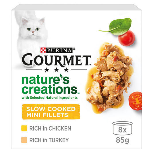 Gourmet Nature's Creations Wet Cat Food Chicken & Turkey 8x85g